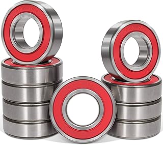 10 PCS 6205-2RS Ball Bearing 25x52x15mm Dual Sided Rubber Sealed Deep Groove Ball Bearings Fit for Agricultural Machinery, Elevators, Robotics, Dental Equipment, Rolling Mills and More