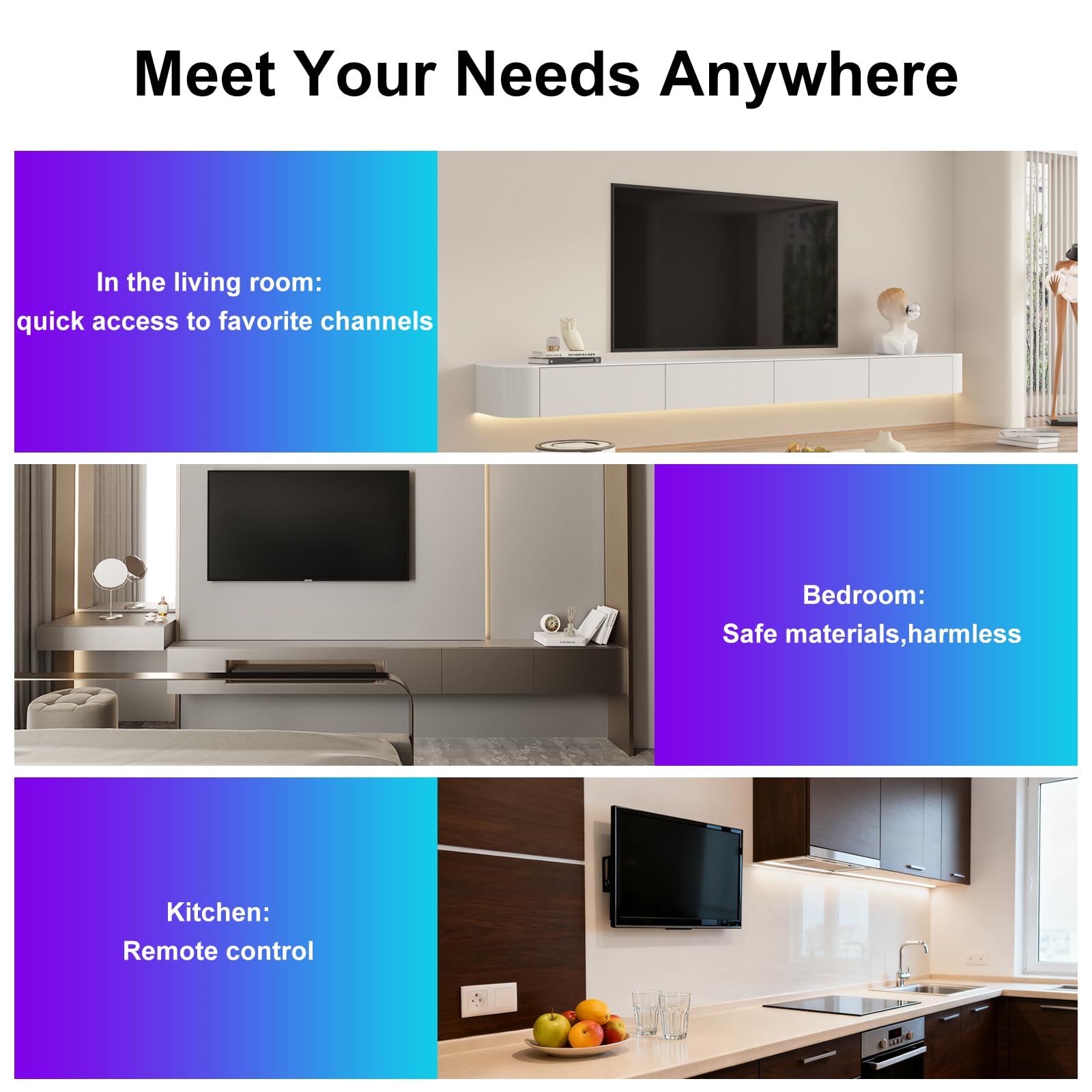 Telecommande BN59-01315B pour Samsung Smart TV Convient à Toutes Les telecommande Samsung (Noir) - 3