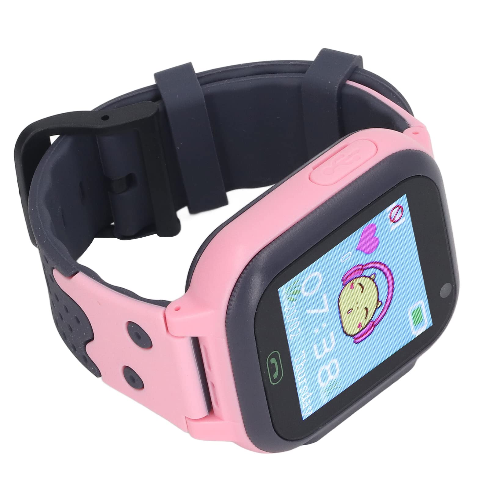Qcwwy Enfants Montre Intelligente Téléphone Lecteur de Musique Garçons Filles Smartwatch (Rose)