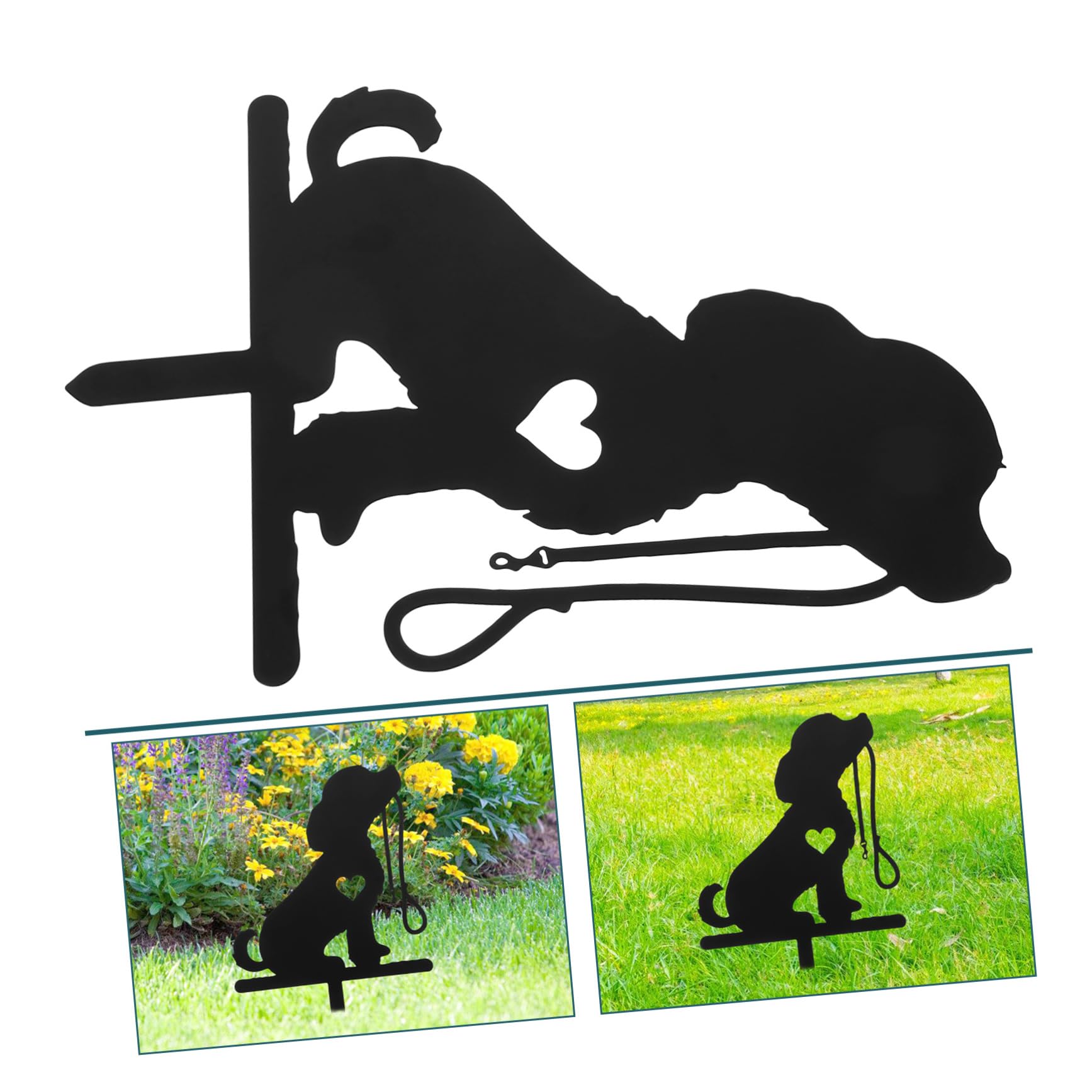 Decorazione Da Giardino Con Picchetto Per Cani Metallo Statuetta Artistica Per Esterni Ornamento Per Cortile e Recinzione Per Giardini e Spazi All Aperto