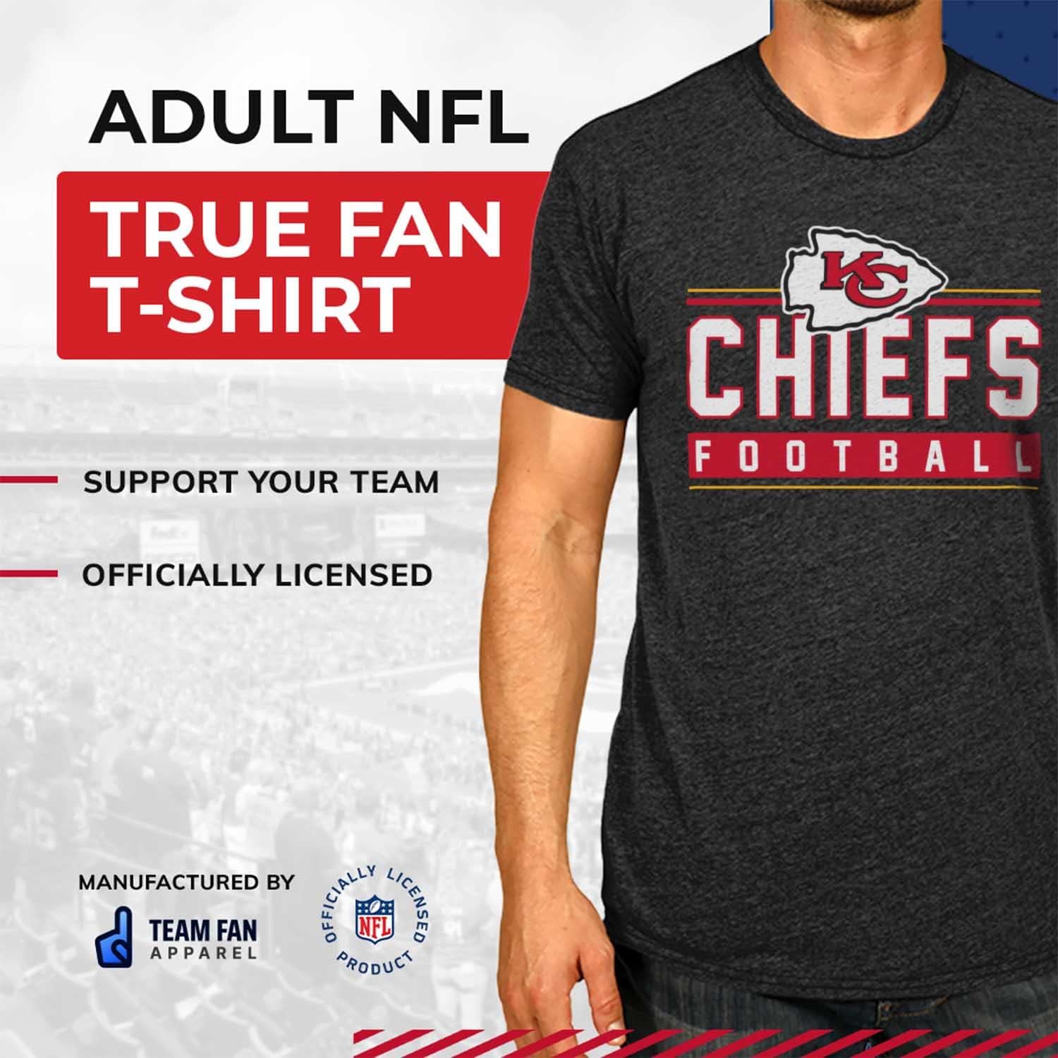 Team Fan Apparel NFL MVP True Fan Adult T-Shirt - Blend Cotton & Polyester - Show Your Team Pride with Ultimate Comfort and - Image 2