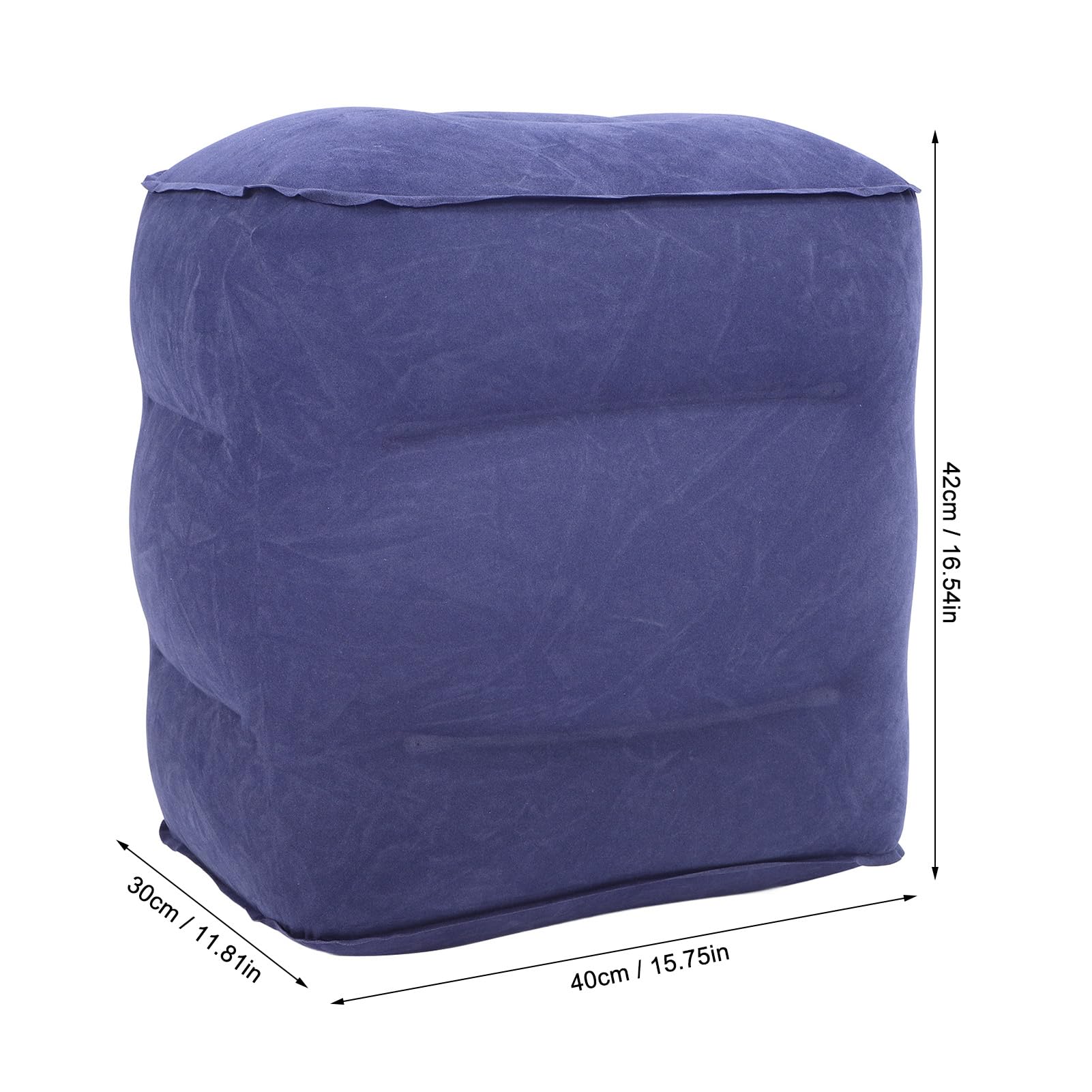 Poggiapiedi gonfiabile da viaggio, pressione dell'aria regolabile, cuscino da viaggio portatile, poggiapiedi gonfiabile per auto, casa, ufficio, treno, aereo (blu)