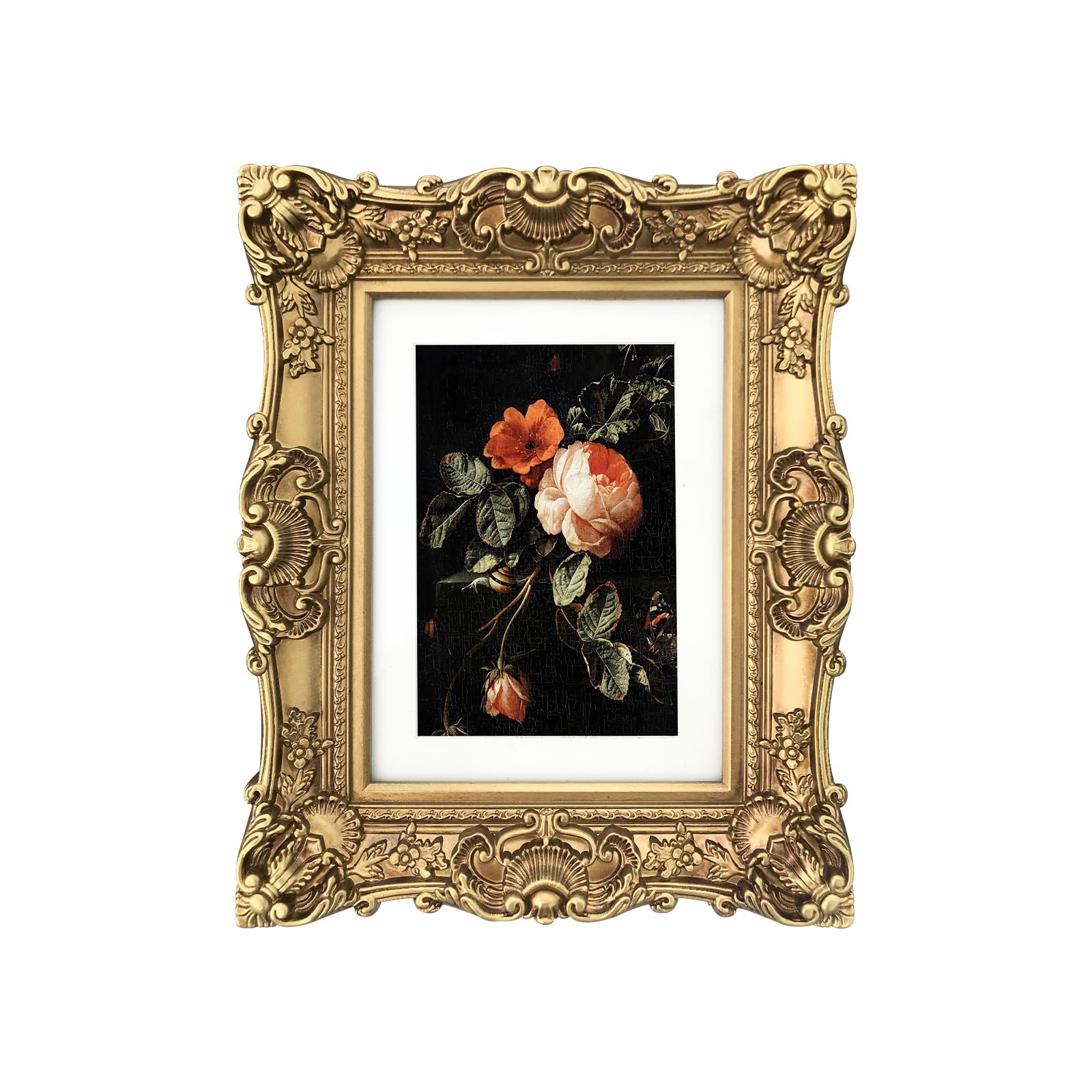 Amazon.com - FAYOHOWODT Vintage Picture Frames 6x8, Antique Gold
