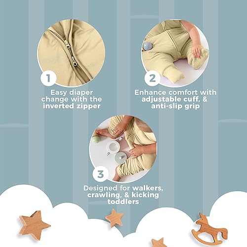 Miniatura 4 de 0.5 TOG - Saco de dormir sin mangas, suave para bebés y niños pequeños