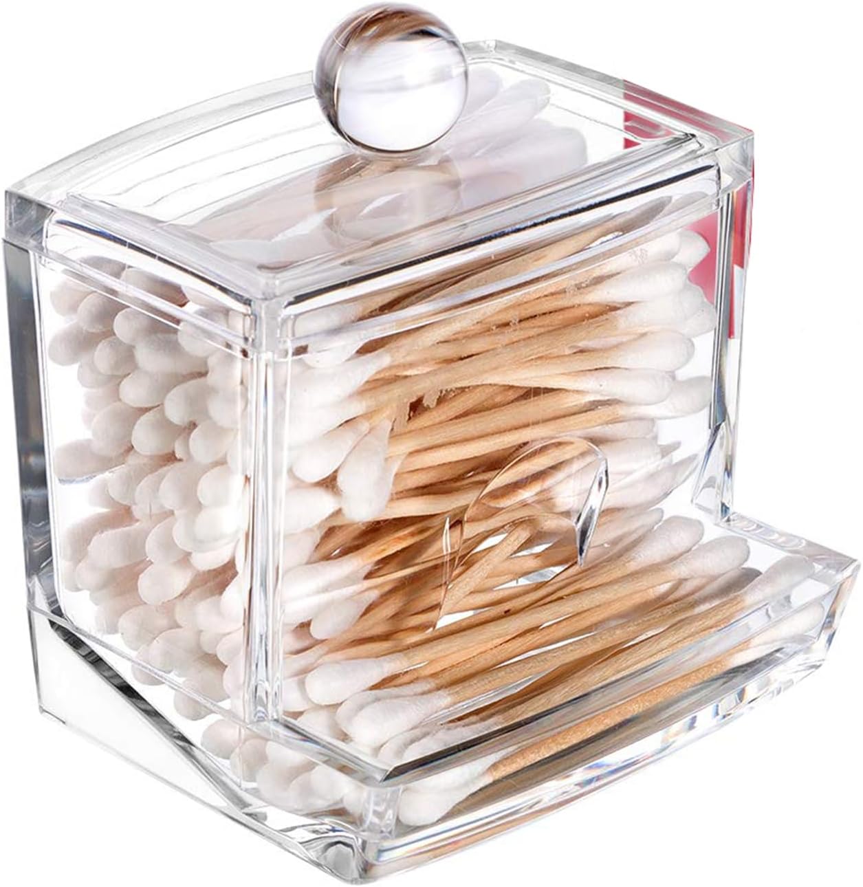 YSFVNP Clear Cotton Bud Holder,Cotton Swab Dispenser,Cotton Ball Swab