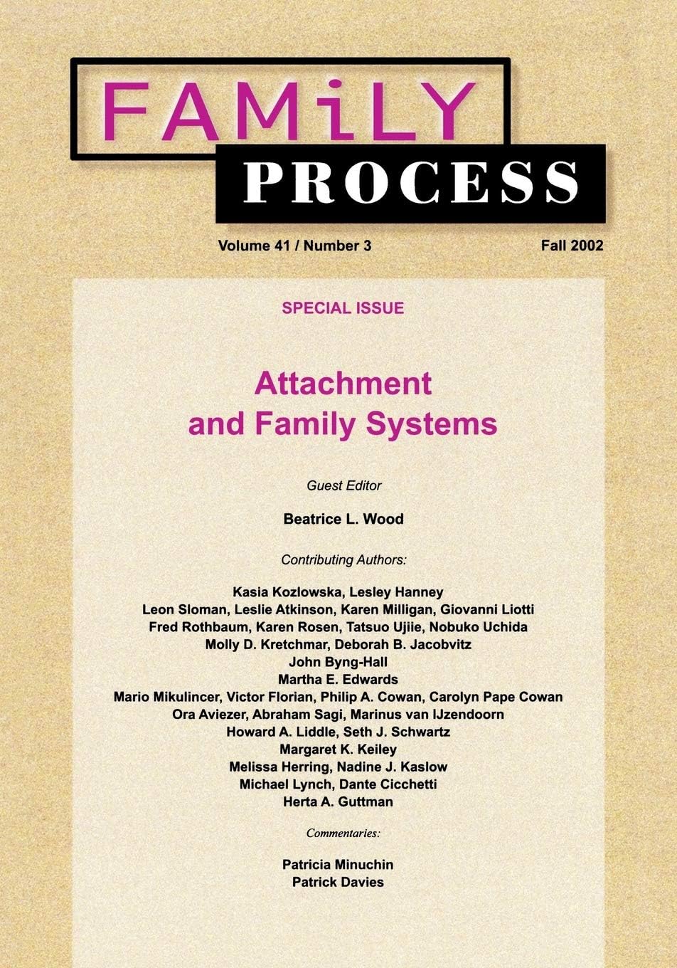 Attachment and Family Systems: Family Process