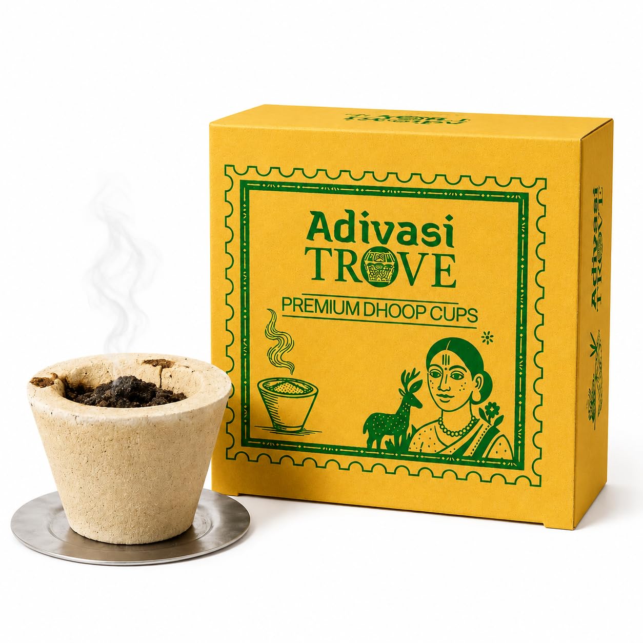Dhoop Cups for Pooja (4 pcs) – Charcoal Free, Handmade Havan Cups, Natural & Herbal Incense for Pooja, Havan, Meditation, Religious Rituals, Positive Energy & Spiritual Cleansing-image-43