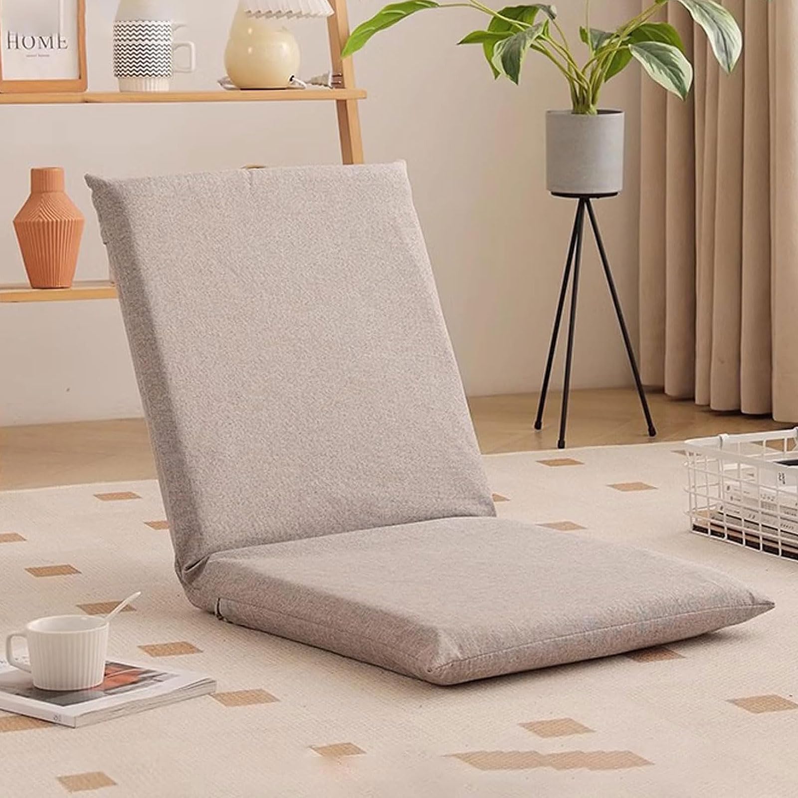 Japanischer Beinloser Bodenstuhl,japanischer Tatami-Stuhl,Erkerfenster-Lazy Chair,Tatami Meditationsstuhl Im Japanischen Stil,Passt Sich Den KöRperkonturen An,FüR Lesen,Spielen,Meditieren