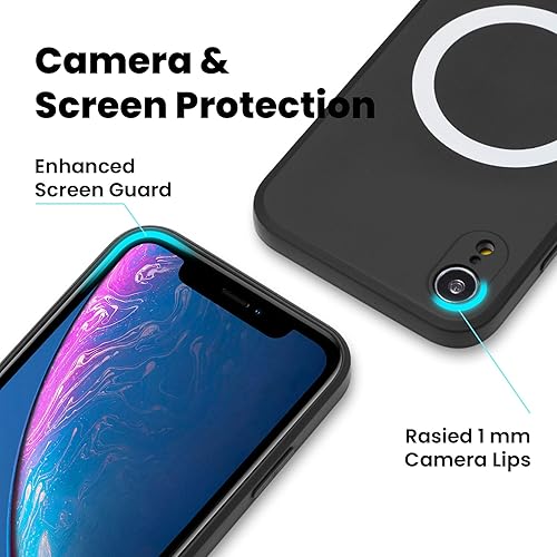 Miniatura 6 de ZCDAYE Funda magnética para iPhone XR, iPhone XR de silicona, compatible con MagSafe, delgada, suave, antiarañazos, funda protectora para iPhone XR,