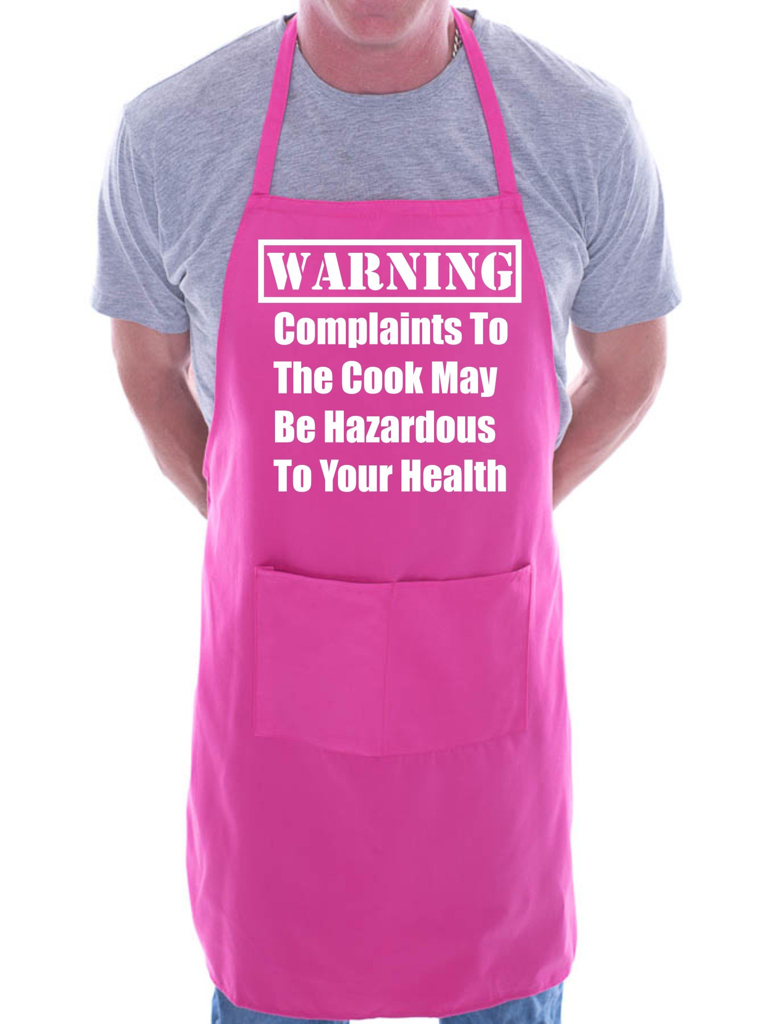 Print4U Warning Complaints To Cook Fathers Day BBQ Cooking Novelty Apron Pink