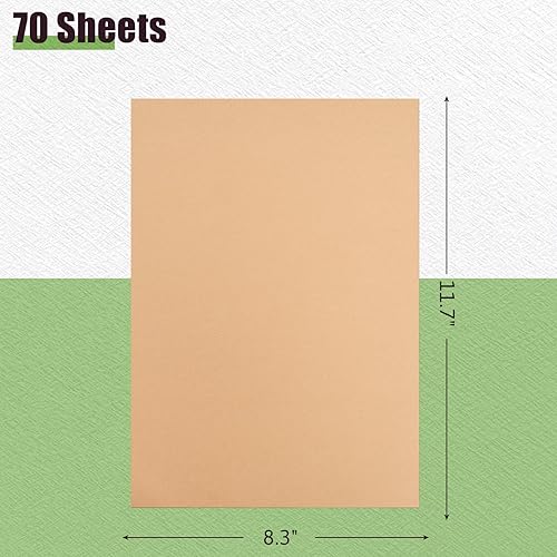Miniatura 2 de Shindel 70 hojas de papel kraft para manualidades, papel de cartulina marrón, papel de construcción para proyectos de bricolaje, manualidades,