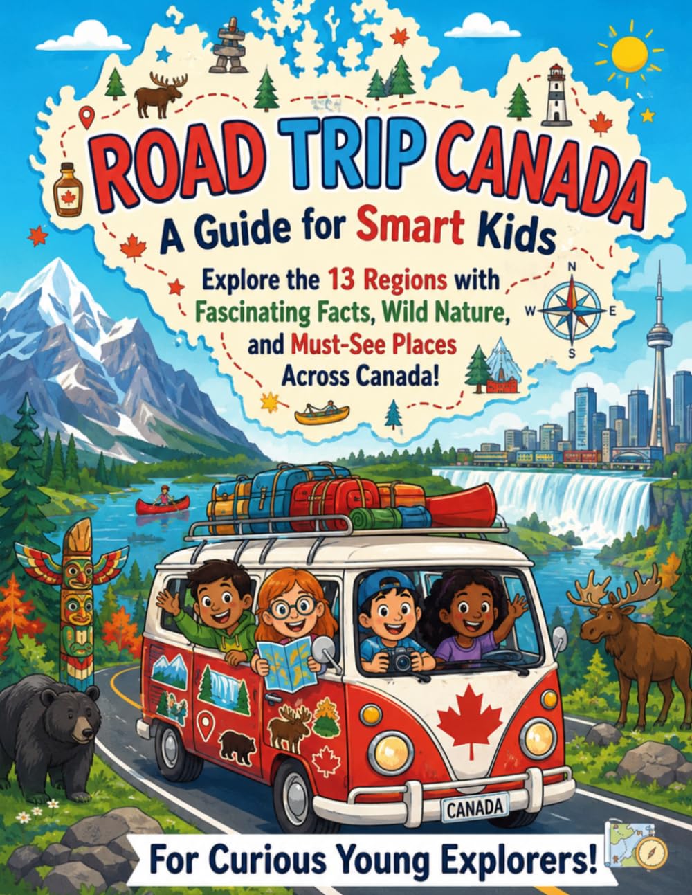 Road Trip Canada: A Guide for Smart Kids: Explore the 13 Regions with Fascinating Facts, Wild Nature, and Must-See Places Across Canada for Curious Young Explorers! (Smart Kids Road Trip Series)