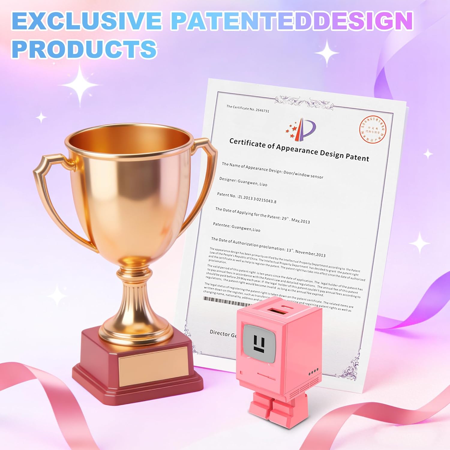 Aolcev for iPhone Charger Fast Charging 2 in 1 USB A USB C Charger Block Robot 30W Type C Fast Charging Blocks for iPhone 17 16 15 14 13 iPad Cute USB C Adapter for Galaxy S25 S24 Pink - Image 4