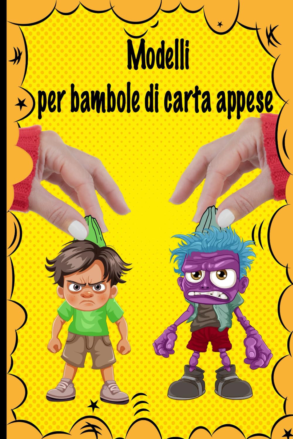 Modelli per bambole di carta appese: Semplicemente colora, taglia, assembla e gioca! |Altri 15 modelli unici di bambole sospese pronti per l'uso