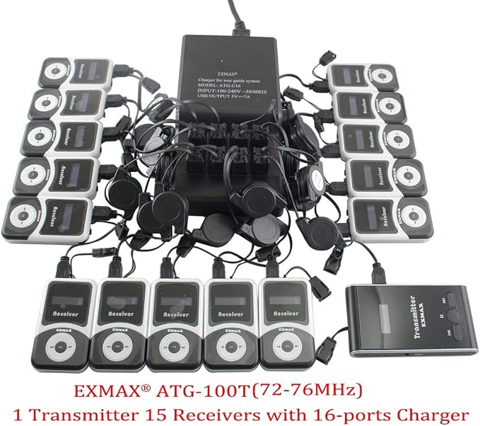 Sistema inalámbrico EXMAX ATG-100T para traducción simultánea miniatura 2