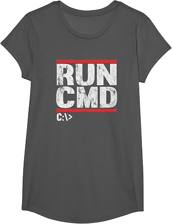 Run CMD Distressed Funny T-Shirt
