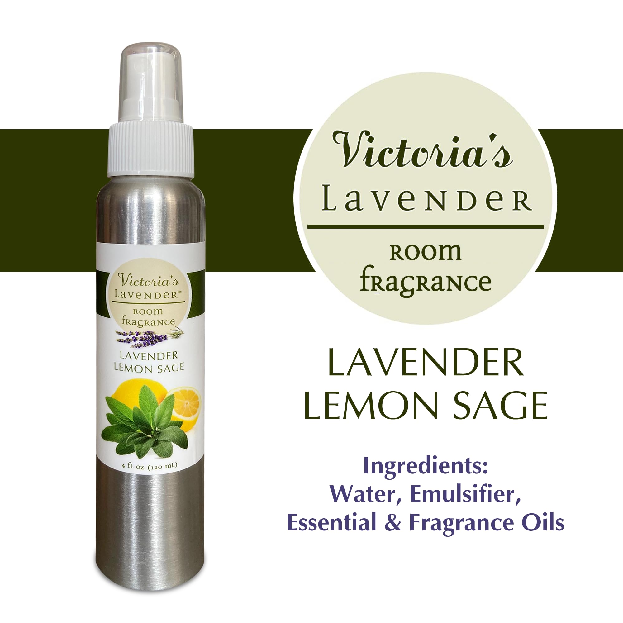 Victoria's Lavender Room Fragrance Spray - Lavender Lemon Sage 2 Pack, 4 oz view 8