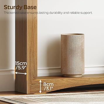 YATINEY Narrow Console Table, 15 cm Thin Entryway Table, Behind Sofa Console Table for Small Spaces, Small Farmhouse Hallway Table, for Living Room, Hallway, Foyer, Light Walnut XCT19VV