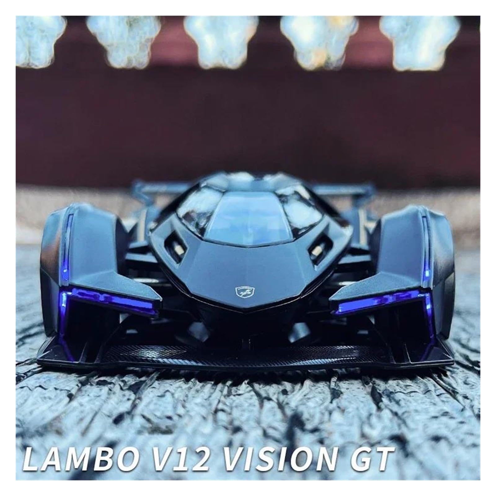 Veicoli a Motore in Scala 1/22 for Lamborghini V12 GT in Scala Simulazione Modello Auto in Lega Zinco Modello in Metallo Decorazione for Lcasa Ornamenti Modello di Auto Replica(Green)