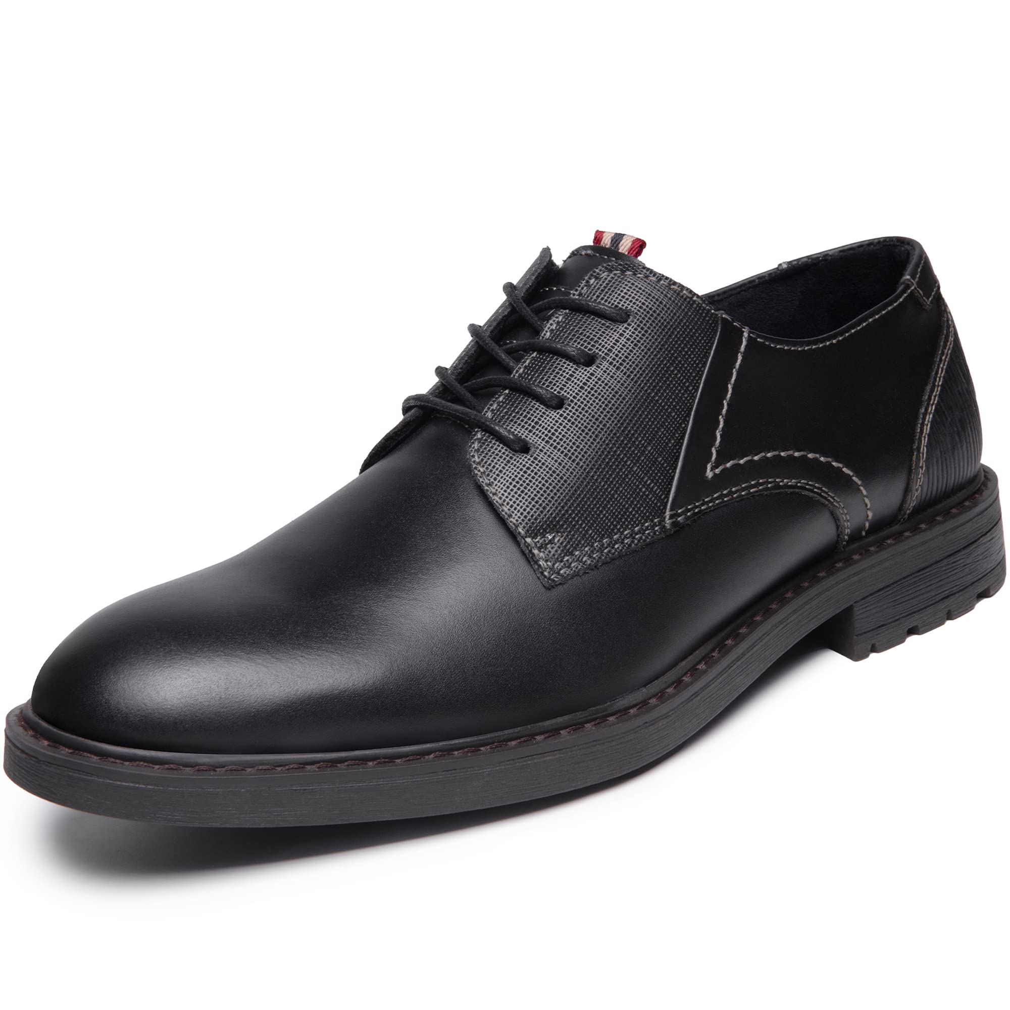 ArkbirdMen's Leather Oxford Dress Shoes Cap Toe Fashion Design Derby Business Formal Work Shoe for Men