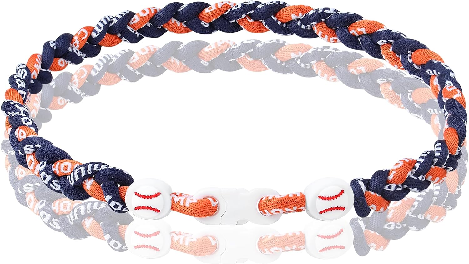 QINJIEJIE Baseball Rope Necklaces 18in Braided Necklace Drip Baseball Necklaces Accessories Gifts for Player Party Favors