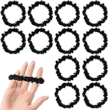 UILYNIU 12 Pièces Chouchous Cheveux, Elastique Cheveux, Chouchou Satin, Chouchous Cheveux en Satin, Chouchou Femme Cheveux, Chic Chouchou, Doux et élastique, Scrunchies pour Femme et Fille (Noir)