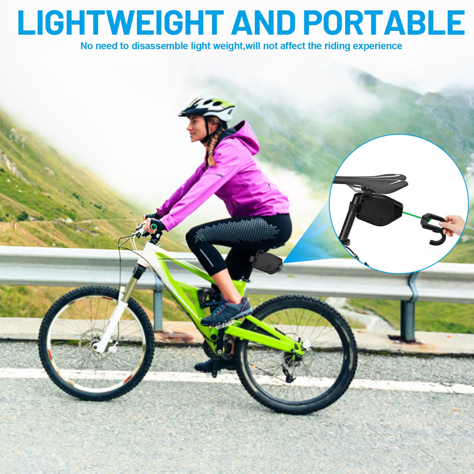 SEMFY Fune Di Traino Universale Per Biciclette – Lunghezza 2,5 M, Portata 90 Kg, Adatta Per Trainare Bambini, E-Bike E MTB – Include Cuscinetti In Gomma
