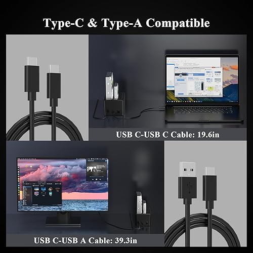 Miniatura 4 de FIDECO Estación de acoplamiento USB 3.2 Gen 1 a disco duro, base de disco duro para 2.5 o 3.5 pulgadas SATA IIIIII HDD SSD con duplicador de disco
