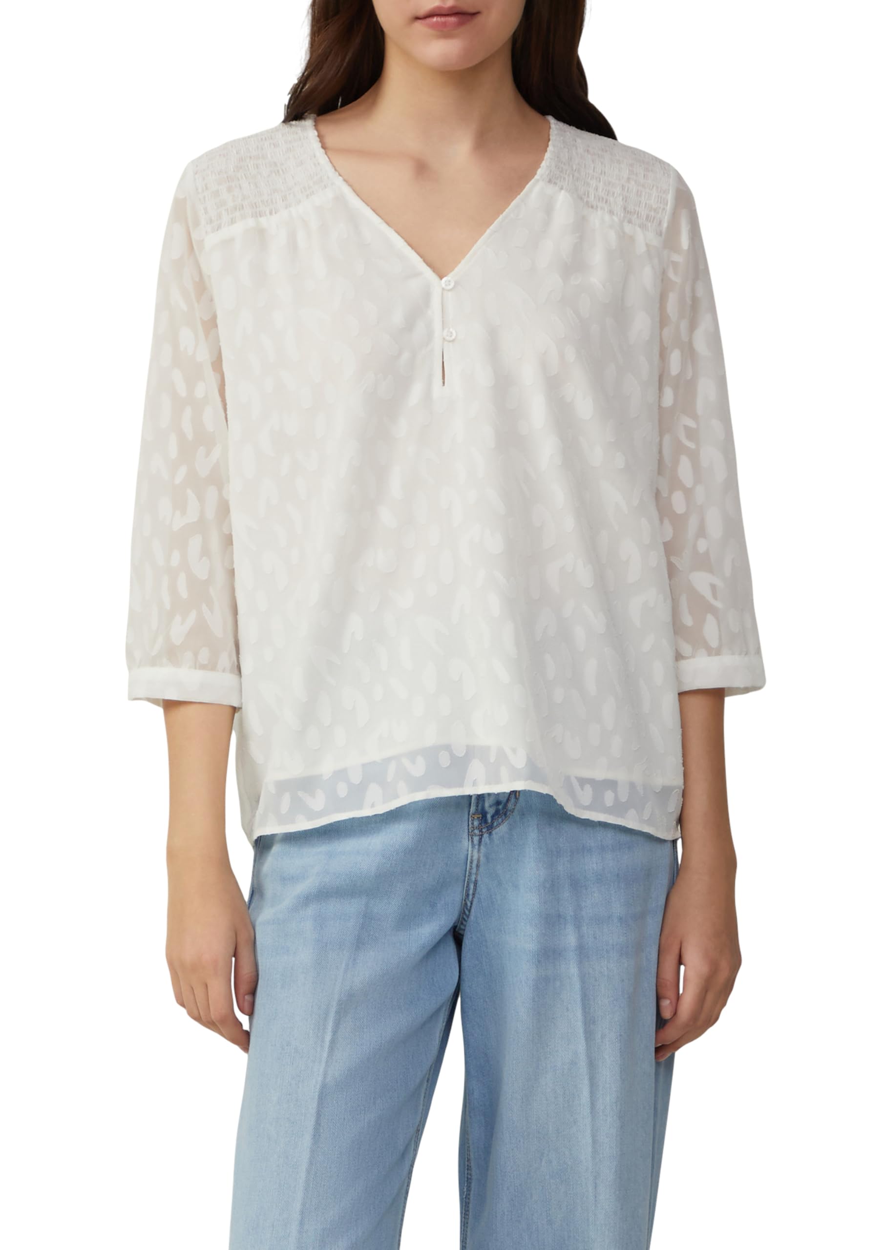 s.Oliver Bluse aus Struktur-Chiffon im Relaxed Fit