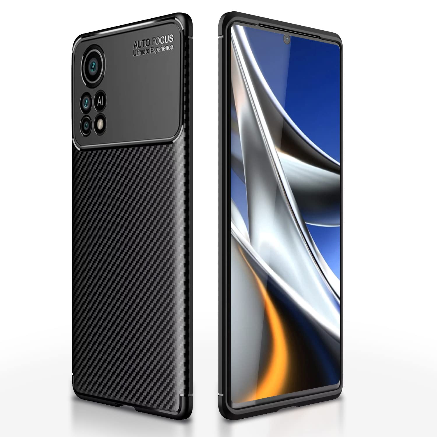 Pikkme Poco X4 Pro 5G Back Cover | Rugged Carbon Fiber | Shock Proof | Matte Soft Silicon Flexible | Back Case for Poco X4 Pro 5G (Black) (B0BXKNJ7Y3) Amazon Price History, Amazon Price Tracker
