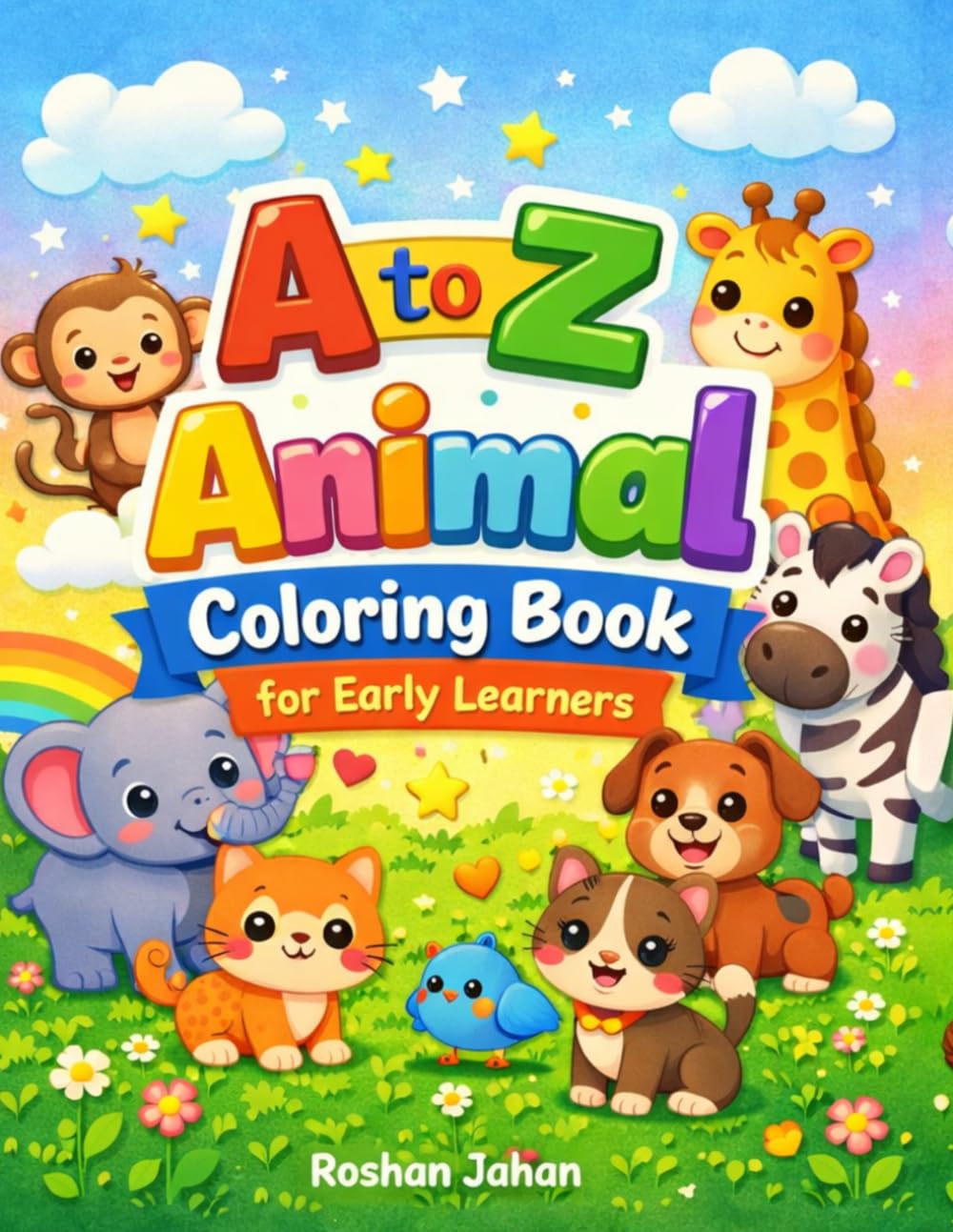 A to Z Animal Coloring Book: Perfect for Kids Ages 3–6
