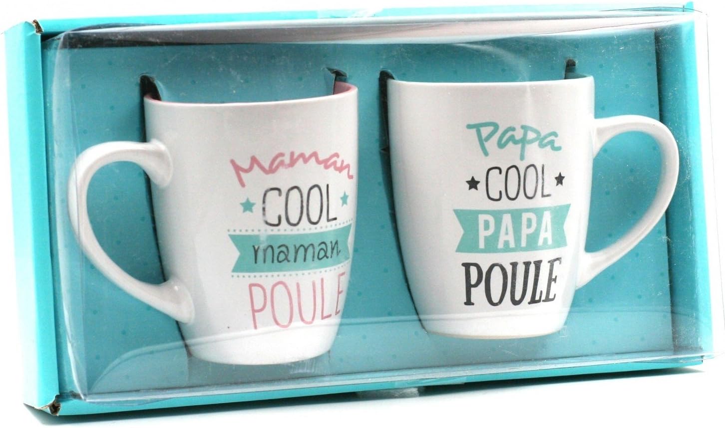 Mug Black & Gold – "Maman Cool Maman Poule" – Tasse Collection Draeger