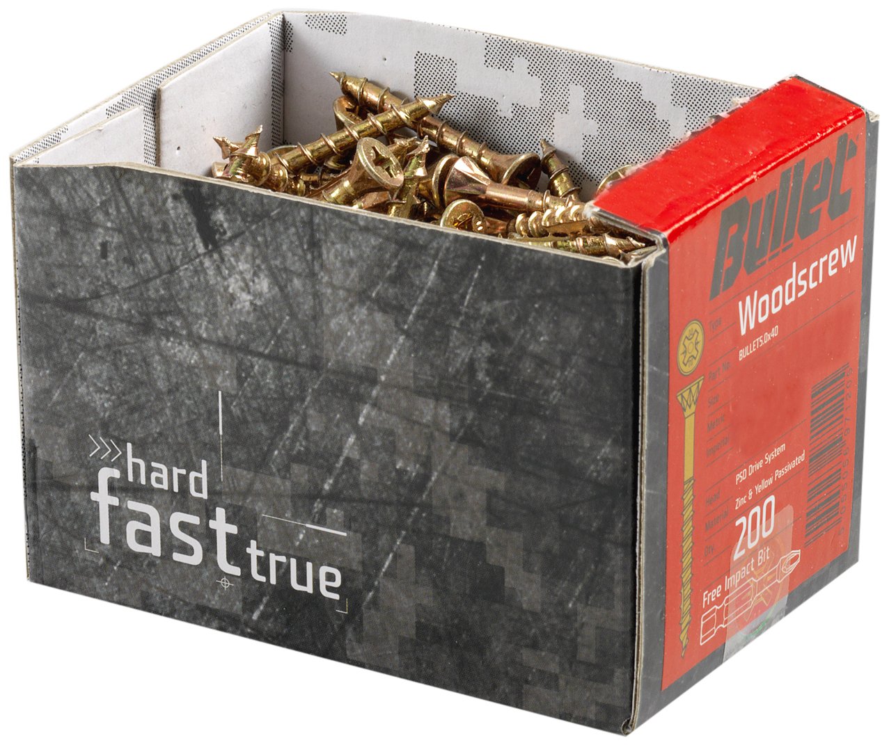 Bullet 4.0 x 40mm Wood Screw (250 Pieces)