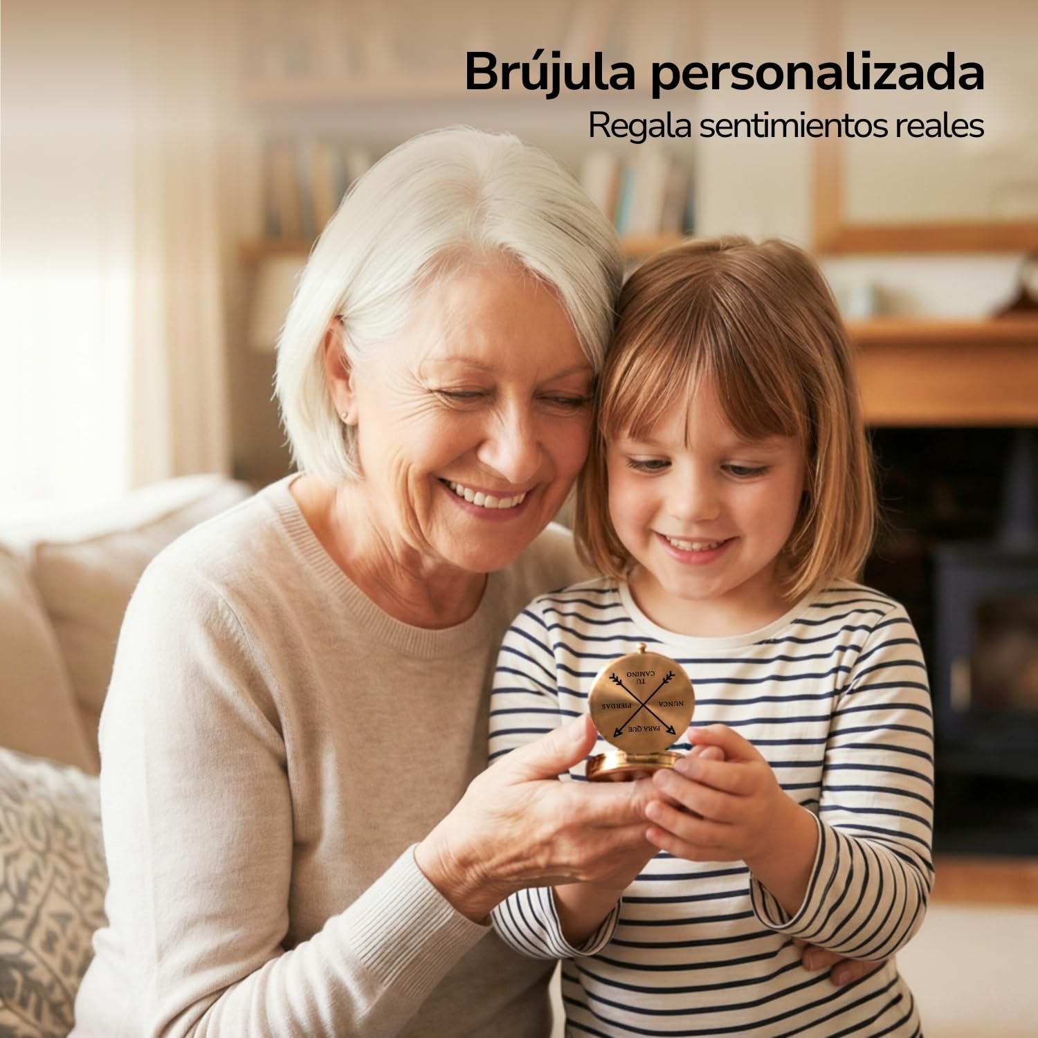 Brújula personalizada con grabado personalizable y texto personalizado, varios diseños, piel de latón, caja de regalo, gran idea de regalo