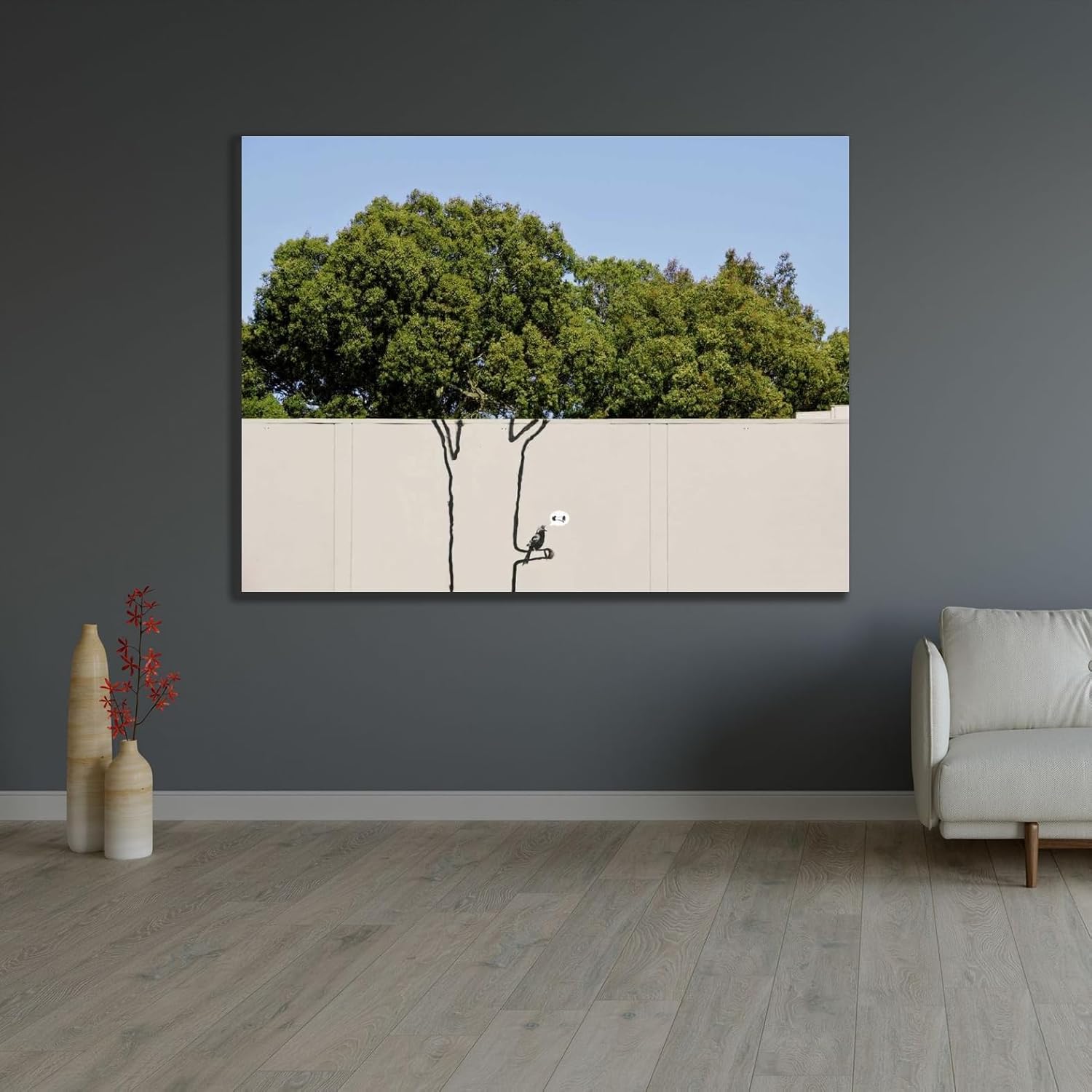 ArtDirect Near 14th Street, San Francisco (graffiti attributed to Banksy) Unframed Art Print Giclee Poster by Anonymous (attributed to Banksy) - Sizes 10x8, 14x11, 20x15, 32x24, 48x36, 60x45 Inches