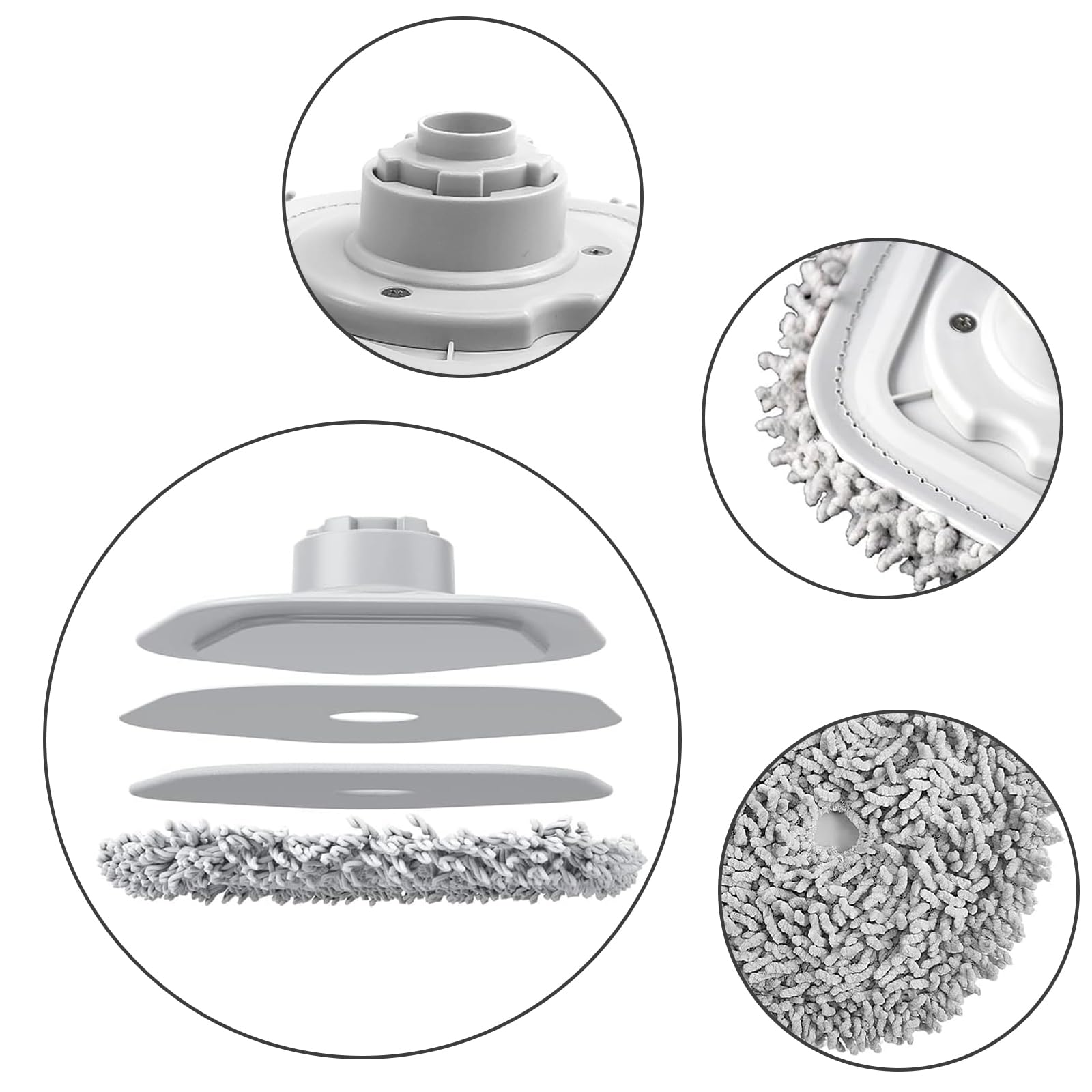 4 testine di ricambio per Xiaomi Dreame W10/W10 Pro, pulitore robot per Dreame W10/W10 Pro, panno di ricambio per pulire l'acqua e lo sporco, per tutti i tipi di pavimenti