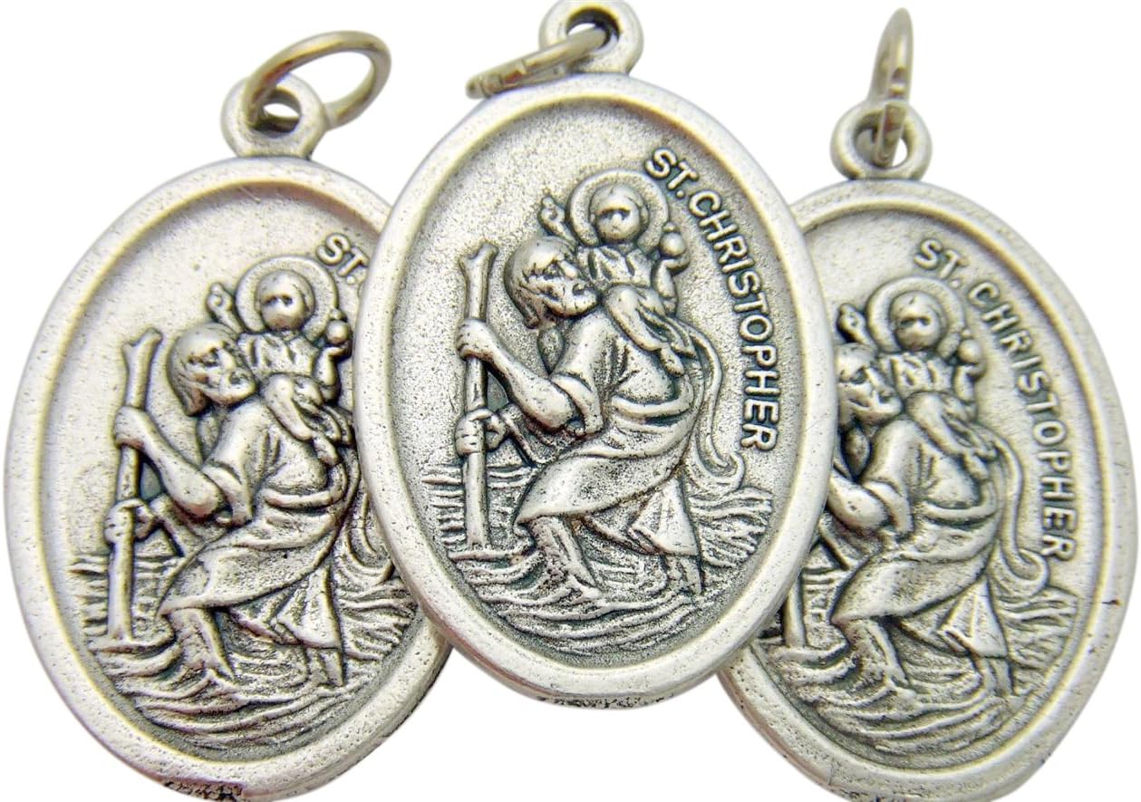 AUT Set of 3 Saint Christopher 3/4 Inch Medal