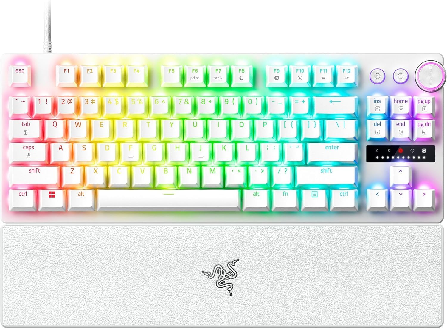 Razer(レイザー) ゲーミングキーボード Huntsman V3 Pro Tenkeyless JP テンキーレス ホワイト 36.3×13.9×3.9cm RZ03-04981800-R3J1