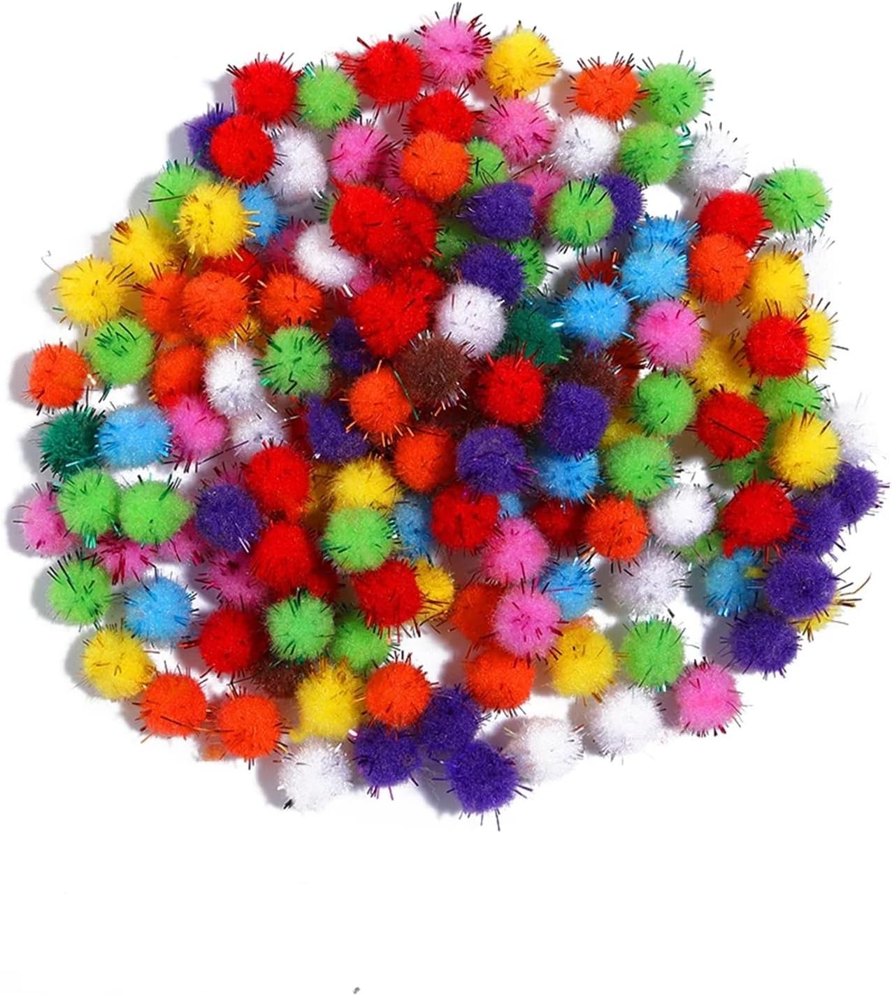 Wool Felt Balls 160-1380pcs 10-30mm Mixed Fluffy High Elasticity Soft Pompoms Home Glitter Ball for DIY Hand-Sewn Craft Decoration for Crafts(10mm 1380pcs)