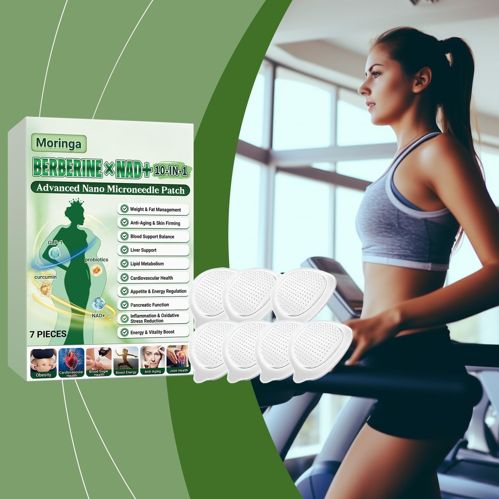 10-in-1 Natural Ingredients Daily Body Platers, Ultracienkie niewidoczne | Targeted Action Body Care Plastry dla mężczyzn i kobiet