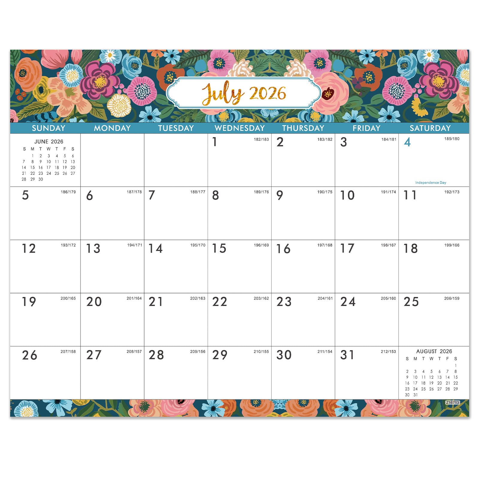 Urneeds Magnetic Calendar 2026-2027 - Magnetic Calendar for Fridge from Jan. 2026 - Dec. 2027, 8''x10'' Refrigerator Calendars 2026-2027 for Easy Organizing, Blue
