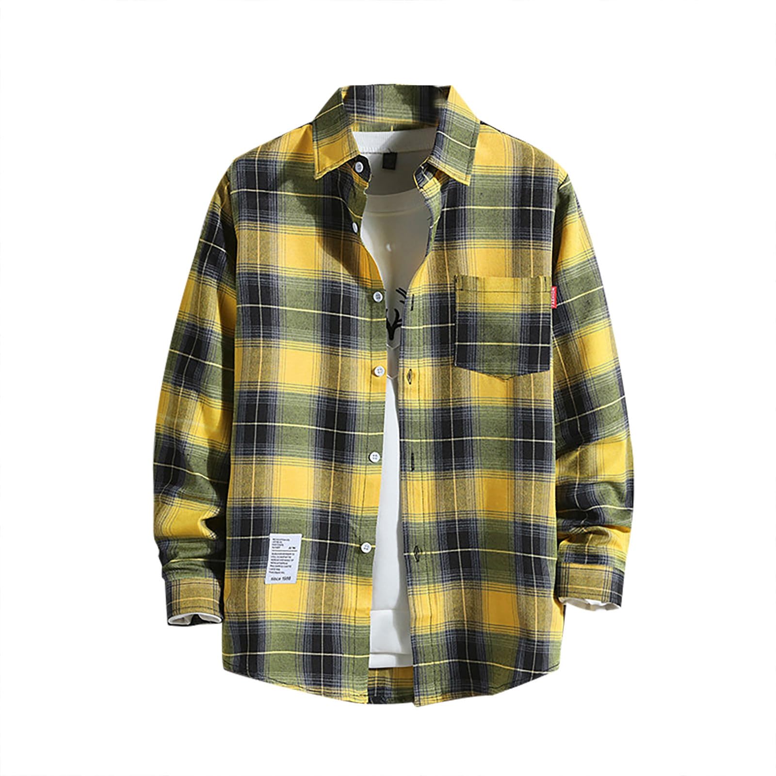 Genérico Camisas Manga Larga Hombre Verano Trekking Camisas Hombre Manga Larga Verano Trabajo Camisas Manga Larga Hombre Verano Trekking Camisas de Verano Hombre Algodon