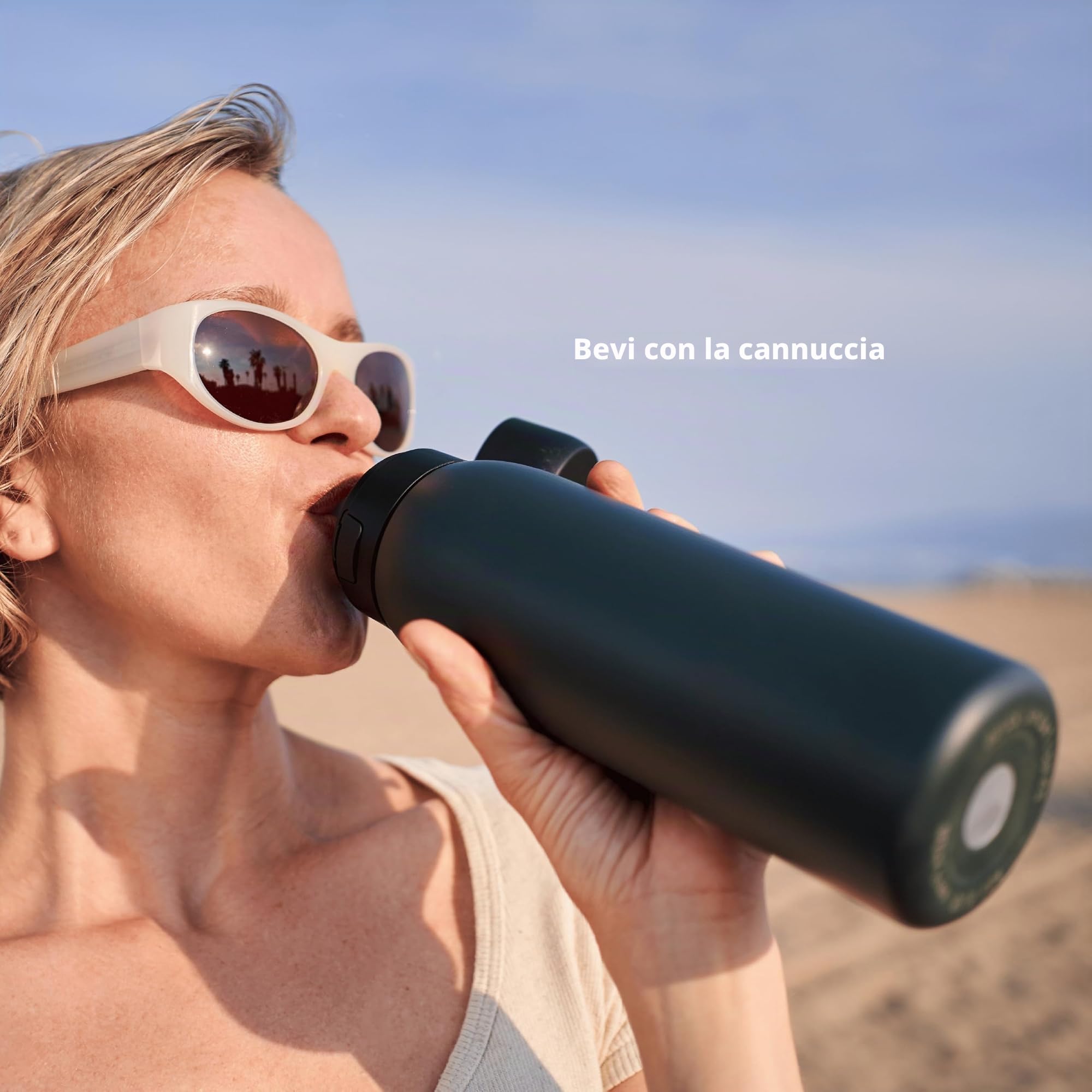Tappwater BottlePro Adventure - Borraccia 740ml. Bottiglia termica con filtro, filtra il 99,99% degli agenti patogeni. Depuratore d'acqua non potabile, riutilizzabile, in acciaio inox senza BPA.