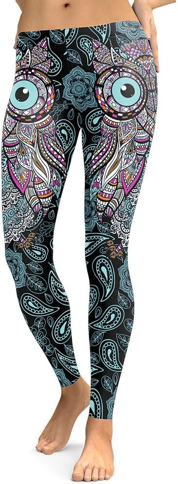 Red Mandala Aztec Round Ombre Leggings Fitness High Elasticity Pants