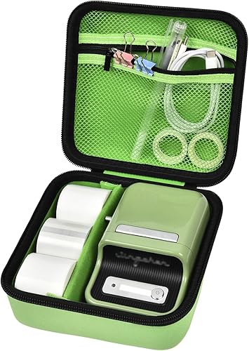 ALKOO Funda compatible con la impresora térmica inalámbrica NIIMBOT B21 B1, soporte para etiquetadora sin tinta y recargas de cintas de etiquetado,