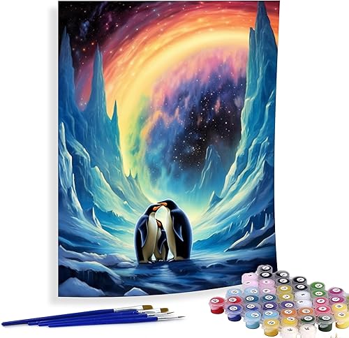Vista 62 de Diymood Paint by Numbers for Adults Snowman, DIY Oil Painting Christmas Acrylic Paint by Number Kits for Kids Adults Beginner for Home Wall Decor