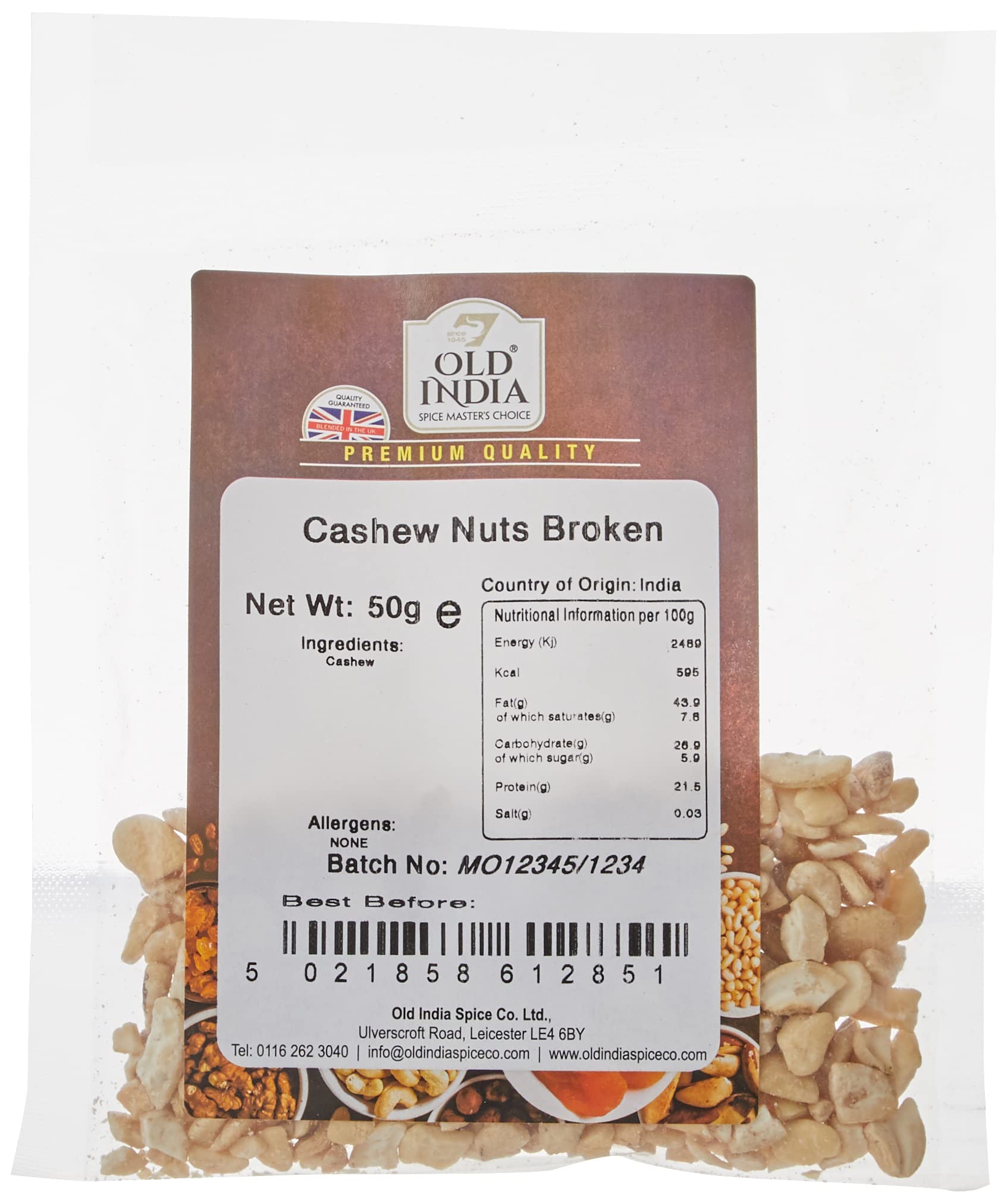 Old India Cashew Nuts Broken 50g