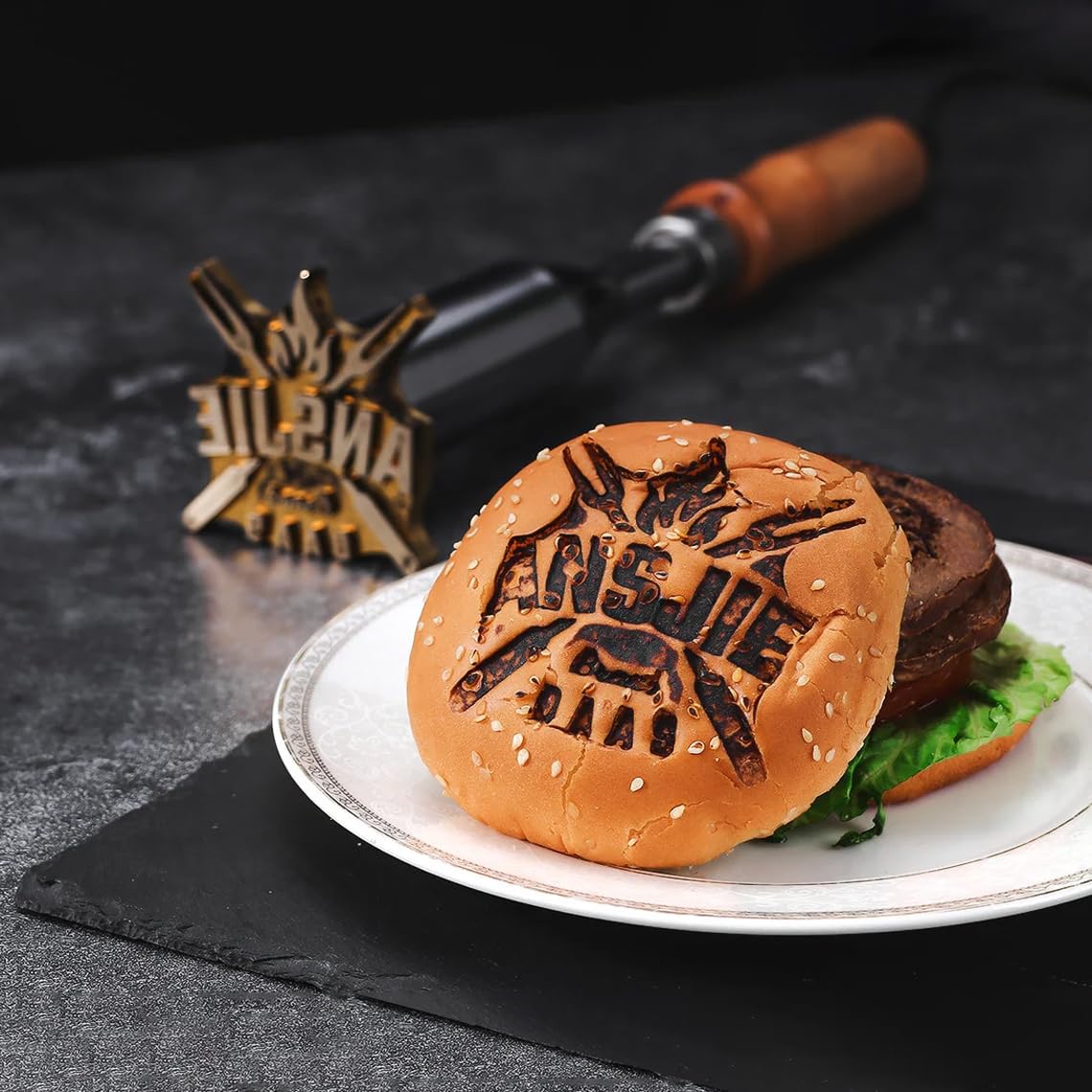 Custom BBQ Brand Iron For Burgers & Steak | Brass Gift Idea for Him