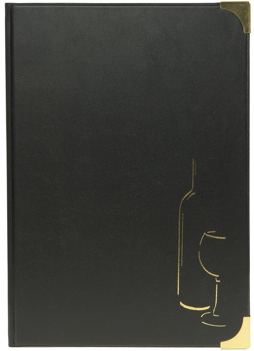 Securit 310 - Fundas para menús (tamaño A4, 10 unidades), color negro