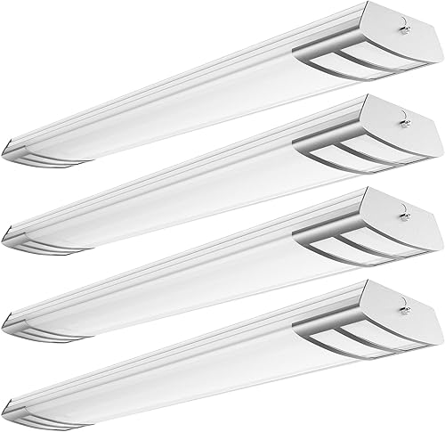 ANTLUX Lámpara LED de 4 pies, 50 W, 5600 lm, luz LED lineal de montaje empotrado, 4000 K, 4 pies, lámparas LED de techo de cocina para sala de